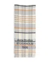 Acne Studios Scarf Featuring Fringed Edges Plaid Pattern In Neutral