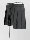 Acne Studios Wool Blend Pleated Skirt With Belted Waist