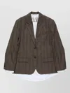 Acne Studios Wool Blend Single Breasted Blazer In Brown