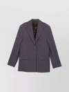 Acne Studios Blue Single-breasted Jacket In Wool Blend In Gray