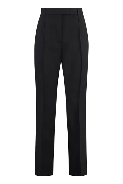 Acne Studios Wool Blend Tailored Trousers In Black