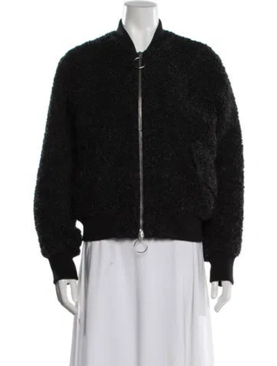 Pre-owned Acne Studios Wool Bomber Jacket In Black