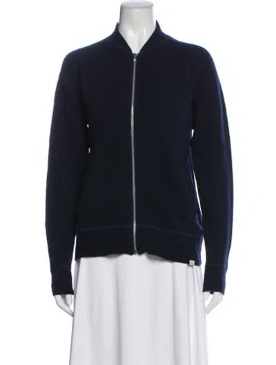 Pre-owned Acne Studios Wool Bomber Jacket In Blue