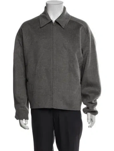 Pre-owned Acne Studios Wool Bomber Jacket In Gray