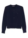 Acne Studios Crewneck Cardigan Knitwear Black In Black