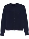 Acne Studios Crewneck Cardigan Knitwear Black In Blue