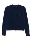 Acne Studios Crewneck Cardigan Knitwear Black In Blue
