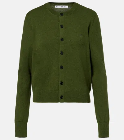Acne Studios Wool Cardigan In Green