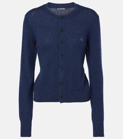 Acne Studios Wool Cardigan In Blue