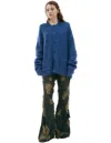 Acne Studios Wool Cardigan With Buttons In Blue