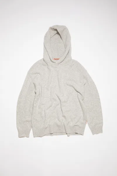 Acne Studios Wool Cashmere Hoodie In Light Grey Melange