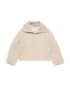 Acne Studios Wool Cashmere Zip Jacket In Neutral