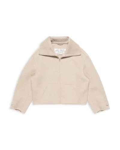 Acne Studios Wool Cashmere Zip Jacket In Neutral
