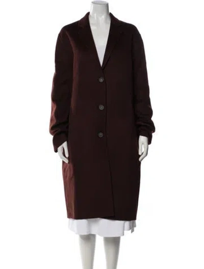 Pre-owned Acne Studios Wool Coat In Burgundy