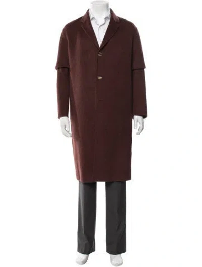 Pre-owned Acne Studios Wool Coat In Burgundy