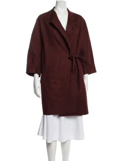Pre-owned Acne Studios Wool Coat In Burgundy