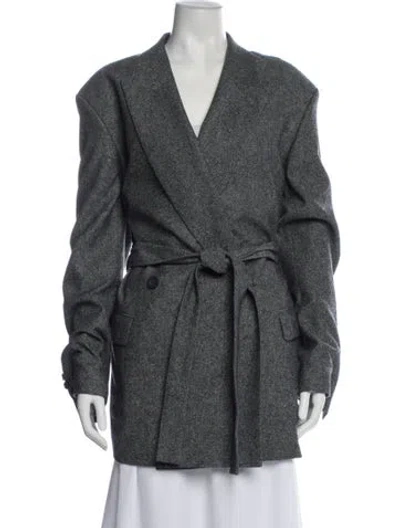 Pre-owned Acne Studios Wool Coat In Gray