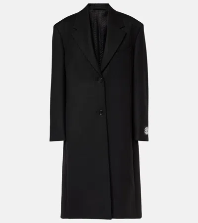 Acne Studios Single-breasted Wool Coat In Black