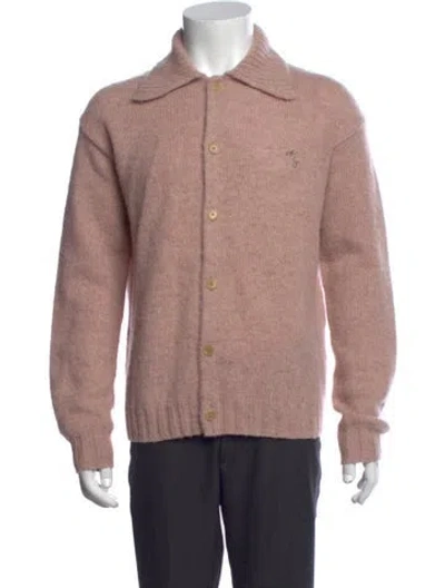 Pre-owned Acne Studios Wool Collar Cardigan W/ Tags In Pink