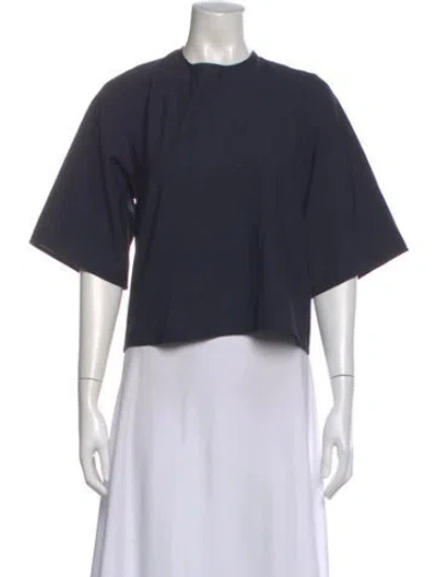 Pre-owned Acne Studios Wool Crew Neck Crop Top In Gray