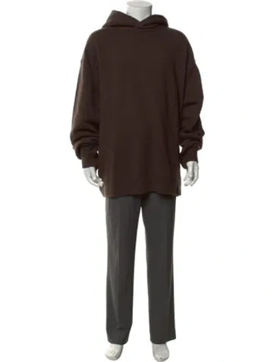 Pre-owned Acne Studios Wool Crew Neck Hoodie In Brown
