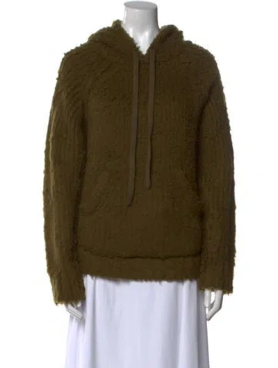 Pre-owned Acne Studios Wool Crew Neck Hoodie In Green
