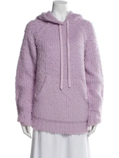 Pre-owned Acne Studios Wool Crew Neck Hoodie In Purple