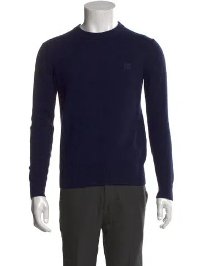 Pre-owned Acne Studios Wool Crew Neck Pullover In Blue