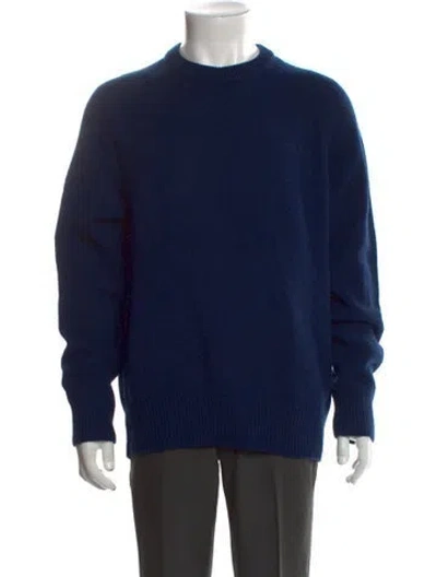 Pre-owned Acne Studios Wool Crew Neck Pullover In Blue