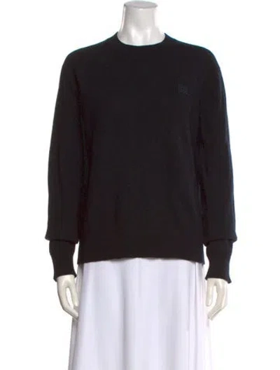 Pre-owned Acne Studios Wool Crew Neck Sweater In Black