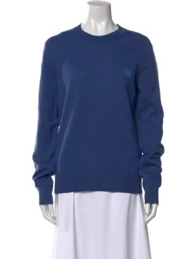 Pre-owned Acne Studios Wool Crew Neck Sweater In Blue