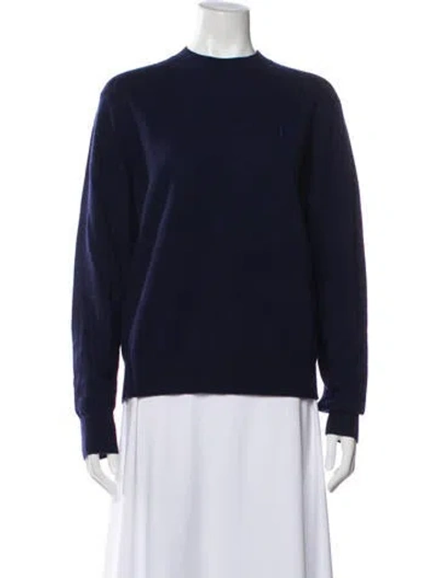 Pre-owned Acne Studios Wool Crew Neck Sweater In Blue