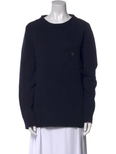 Pre-owned Acne Studios Wool Crew Neck Sweater In Blue