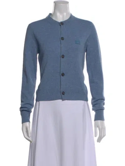 Pre-owned Acne Studios Wool Crew Neck Sweater In Blue