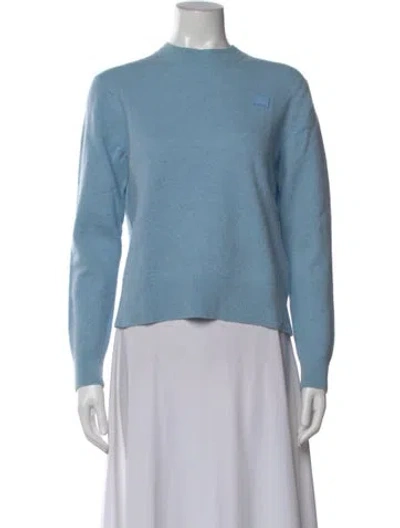 Pre-owned Acne Studios Wool Crew Neck Sweater In Blue