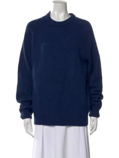 Pre-owned Acne Studios Wool Crew Neck Sweater In Blue