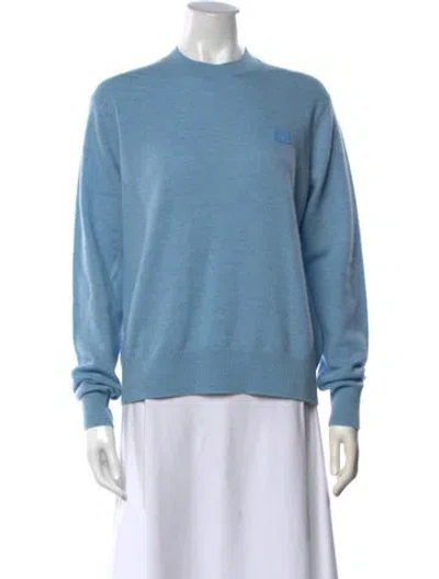 Pre-owned Acne Studios Wool Crew Neck Sweater In Blue