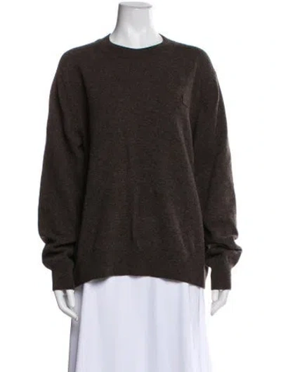 Pre-owned Acne Studios Wool Crew Neck Sweater In Brown