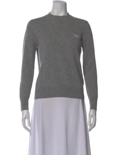 Pre-owned Acne Studios Wool Crew Neck Sweater In Gray