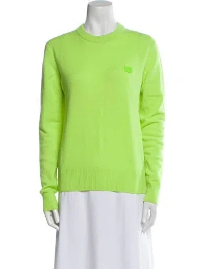 Pre-owned Acne Studios Wool Crew Neck Sweater In Green