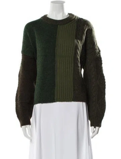 Pre-owned Acne Studios Wool Crew Neck Sweater In Green