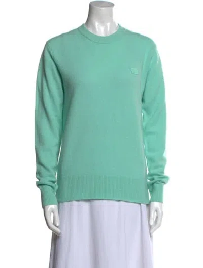 Pre-owned Acne Studios Wool Crew Neck Sweater In Green