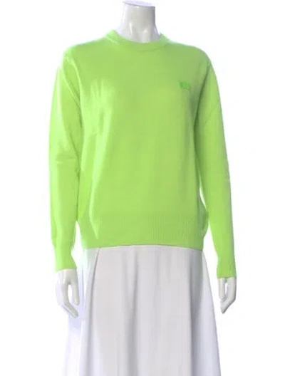 Pre-owned Acne Studios Wool Crew Neck Sweater In Green