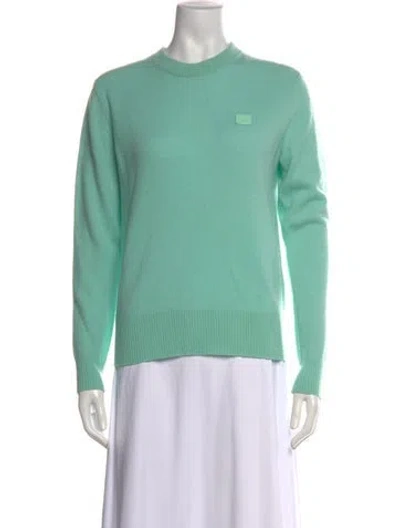 Pre-owned Acne Studios Wool Crew Neck Sweater In Green