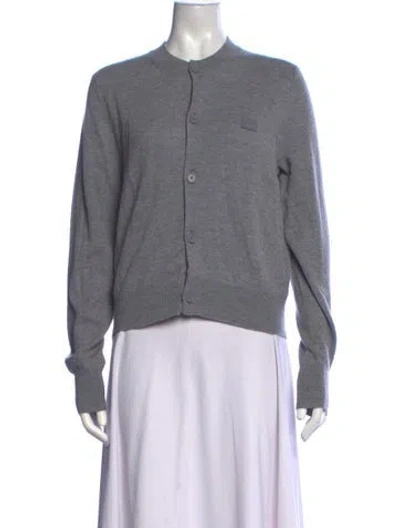 Pre-owned Acne Studios Wool Crew Neck Sweater In Grey