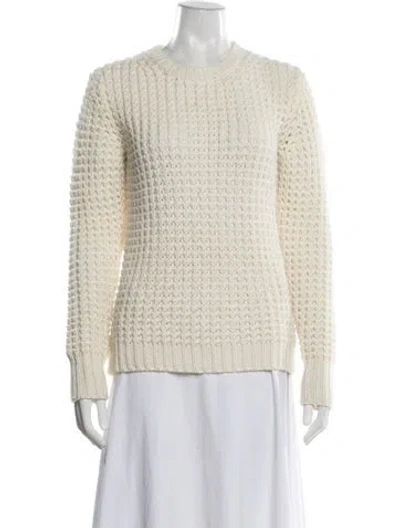 Pre-owned Acne Studios Wool Crew Neck Sweater In Neutrals
