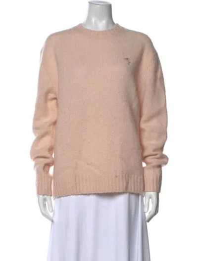 Pre-owned Acne Studios Wool Crew Neck Sweater In Neutrals/pink