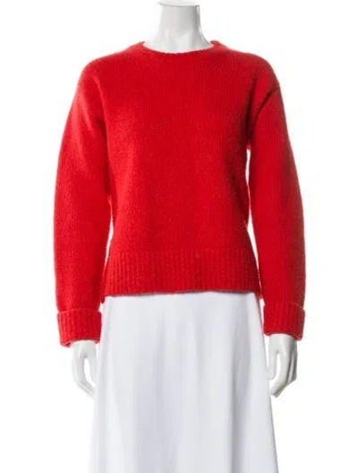 Pre-owned Acne Studios Wool Crew Neck Sweater In Orange