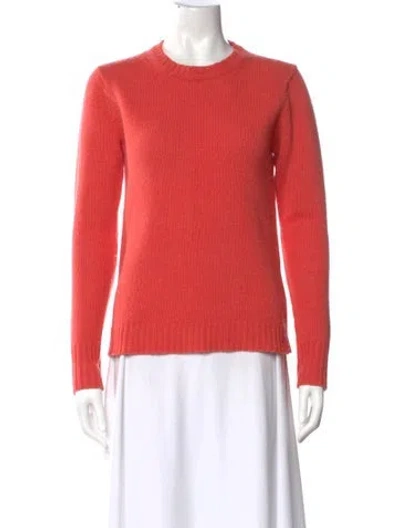 Pre-owned Acne Studios Wool Crew Neck Sweater In Orange