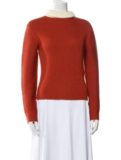 Pre-owned Acne Studios Wool Crew Neck Sweater In Orange